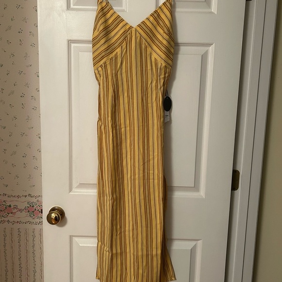NWT AMUSE SOCIETY Striped Halter Tie Back Striped Dress - Picture 6 of 12
